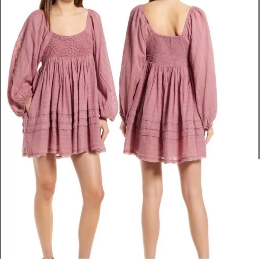 Free People womans BOHO Rose Mini Dress size XS - Picture 2 of 5